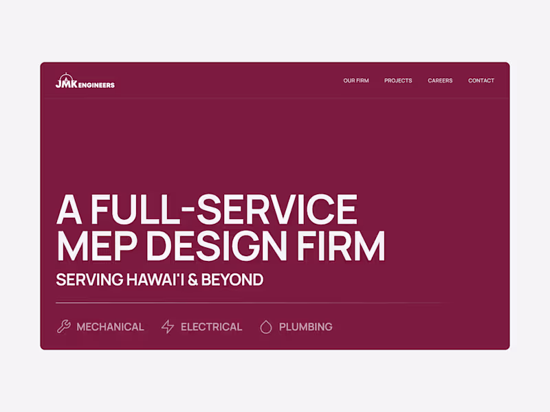 Cover image for JMK Engineers – Webflow Website