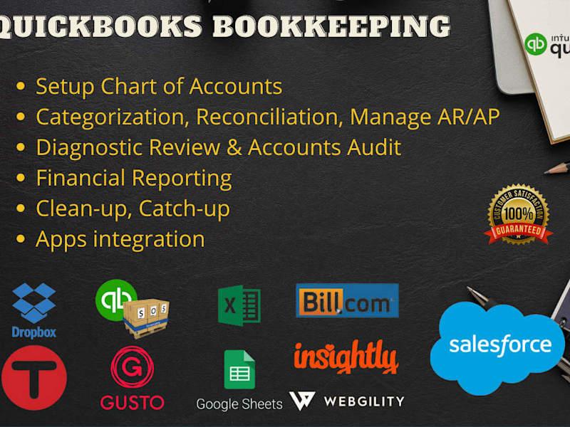 Cover image for I will do accounting and bookkeeping in quickbooks 