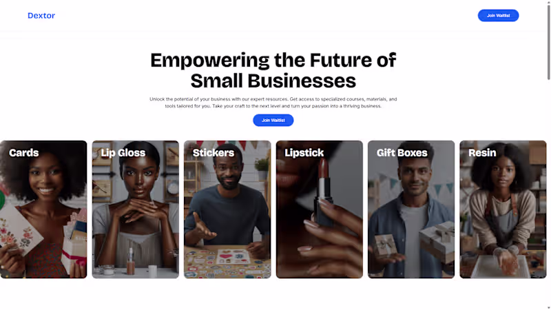 Cover image for Dextor App Waiting List Landing Page