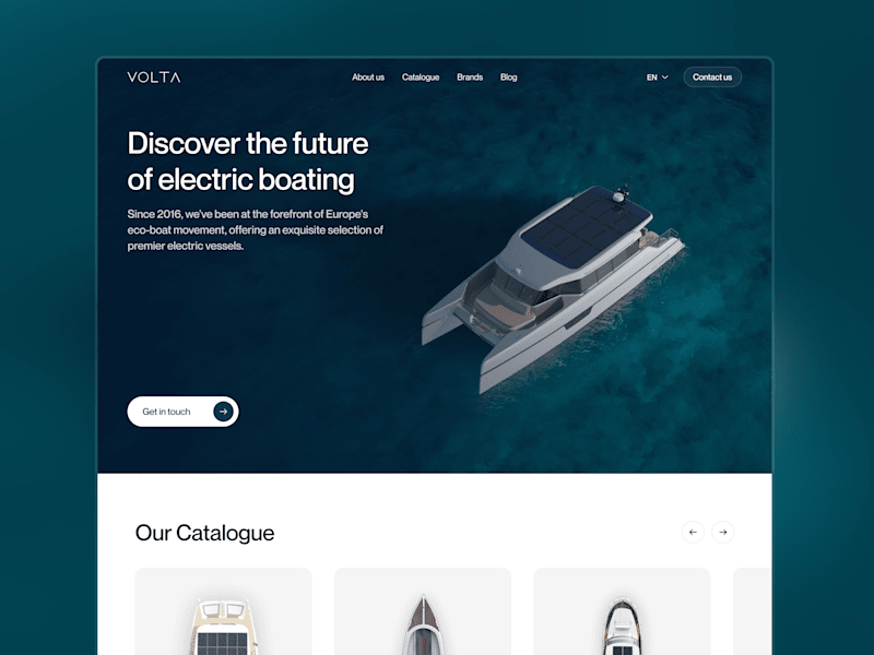 Cover image for Volta Yachts — Website Design & Webflow Development