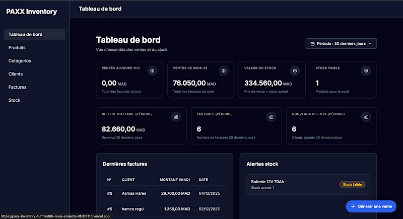 Cover image for Built a full inventory & invoicing system (PAXX): real-time ...