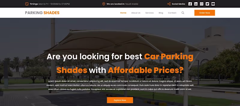 Cover image for Parking Site Landing Page in Saudi Arabia