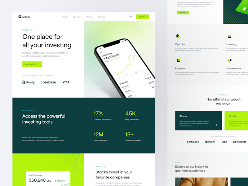 Cover image for Investment - Landing Page