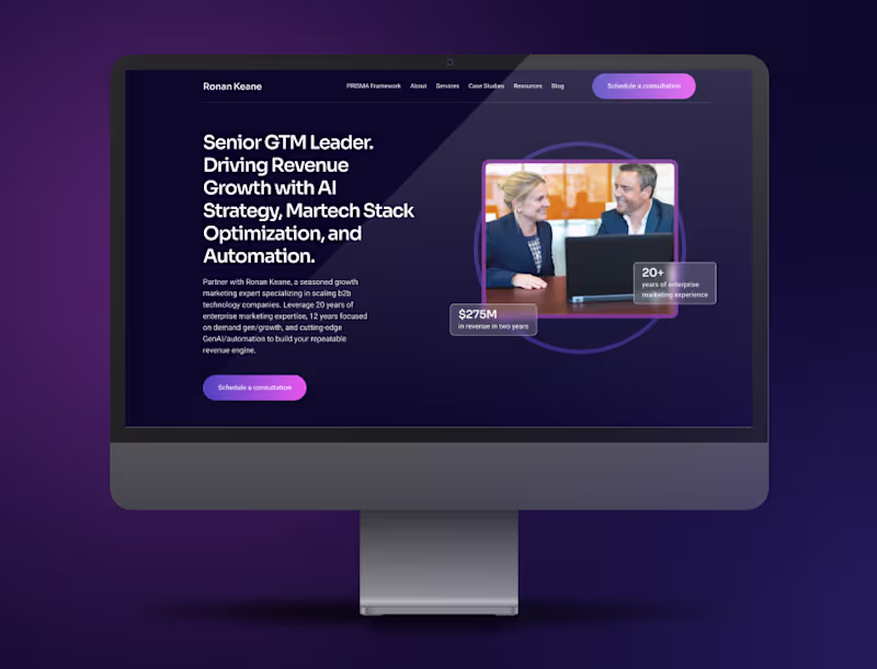 Cover image for Framer-based Website Design for Ronan Keane