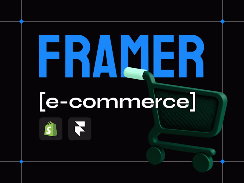 Cover image for Framer E-commerce | Shopify + Frameship Website Development
