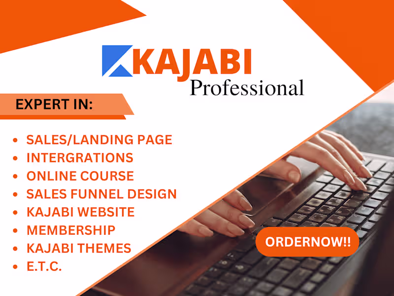 Cover image for Kajabi Website, Kajabi Landing page, Online course, 