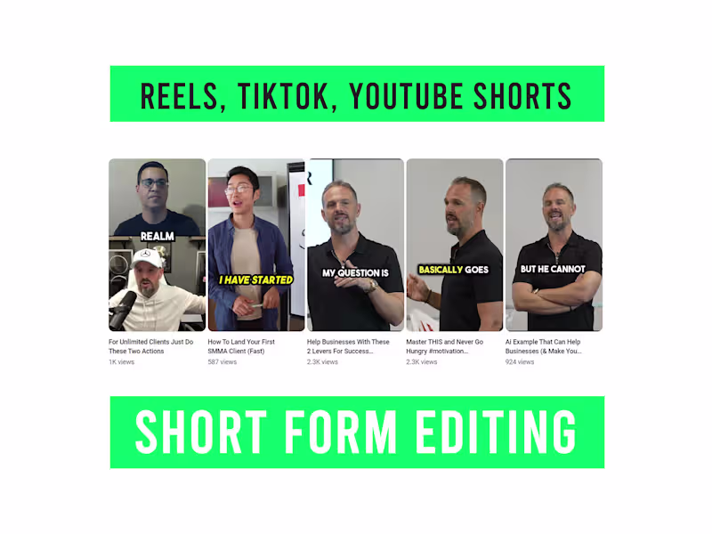 Cover image for Short form video editing