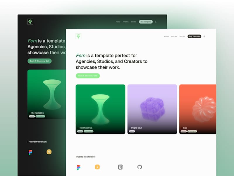 Cover image for Fern - Notion + Super Template