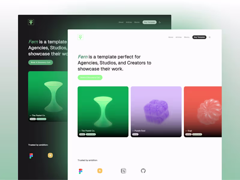 Cover image for Fern - Notion + Super Template
