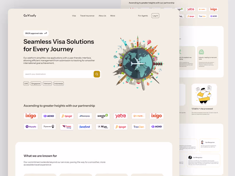 Cover image for Saas website design - GoVisafy