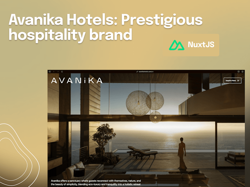 Cover image for Frontend Developer: Avanika Hotels Company Website 