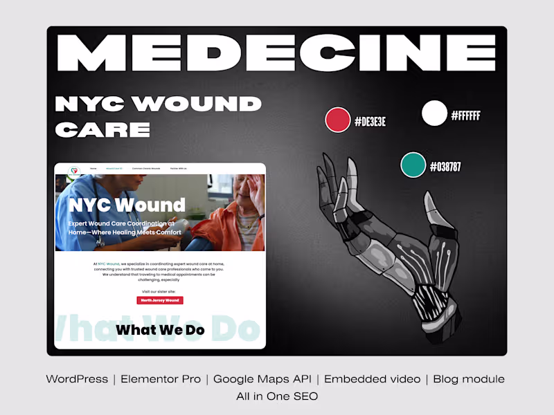 Cover image for Wound Care Clinic Website | WordPress + SEO