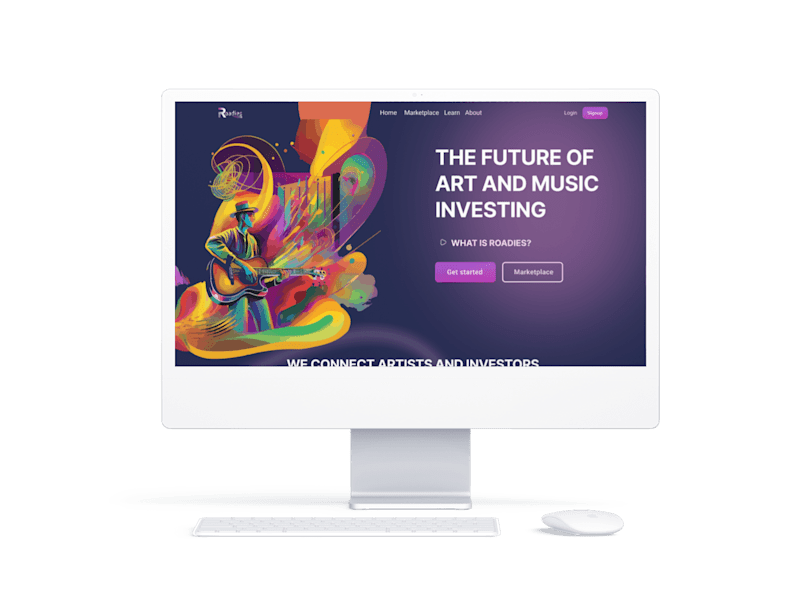 Cover image for Roadies Labs - Crafting a Seamless NFT Marketplace Landing Page