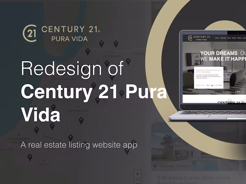 Cover image for Premium Real Estate Website Design of Century 21 Pura Vida