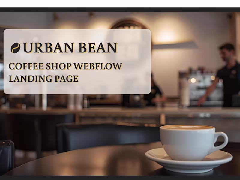Cover image for Urban Bean – Coffee Shop Webflow Landing Page