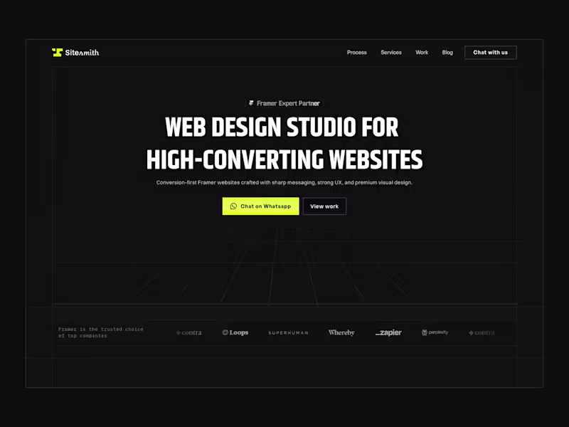 Cover image for Sitesmith: Web Design Studio Landing Page