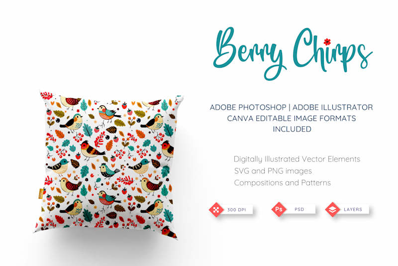 Cover image for Birds and Berries Pattern Collection