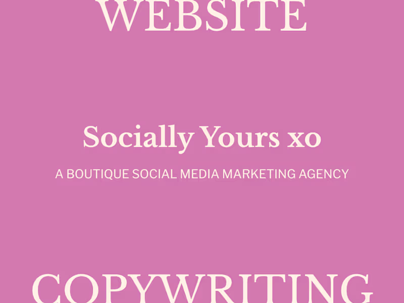 Cover image for Website Copywriting for a Boutique Social Media Agency