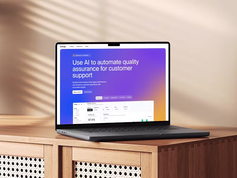Cover image for Intryc Brand and Website Redesign