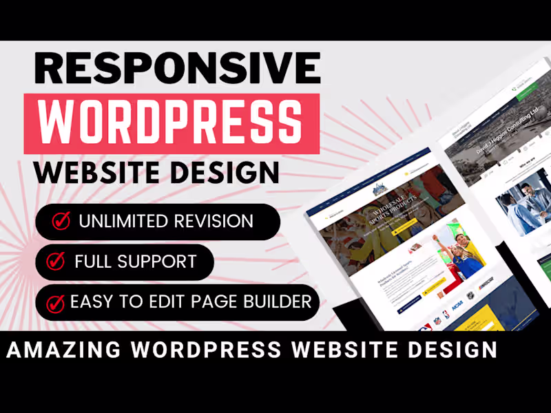 Cover image for I will design your WordPress Website