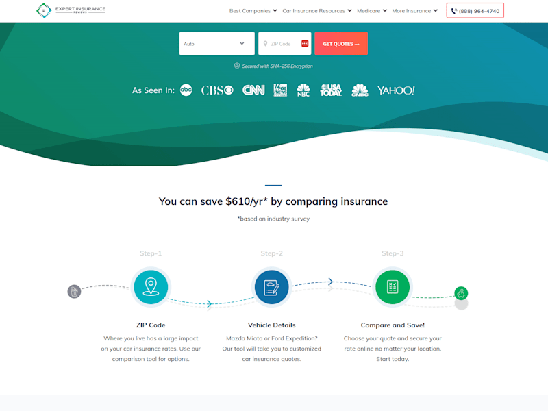 Cover image for ExpertInsuranceReviews.com