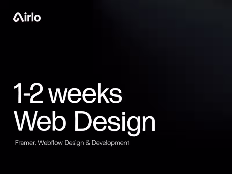 Cover image for Website Design & Development (Webflow, Framer, WordPress)