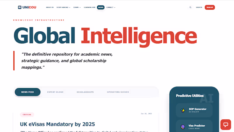 Cover image for Study Abroad website