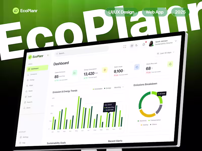 Cover image for EcoPlanr - Sustainability Dashboard