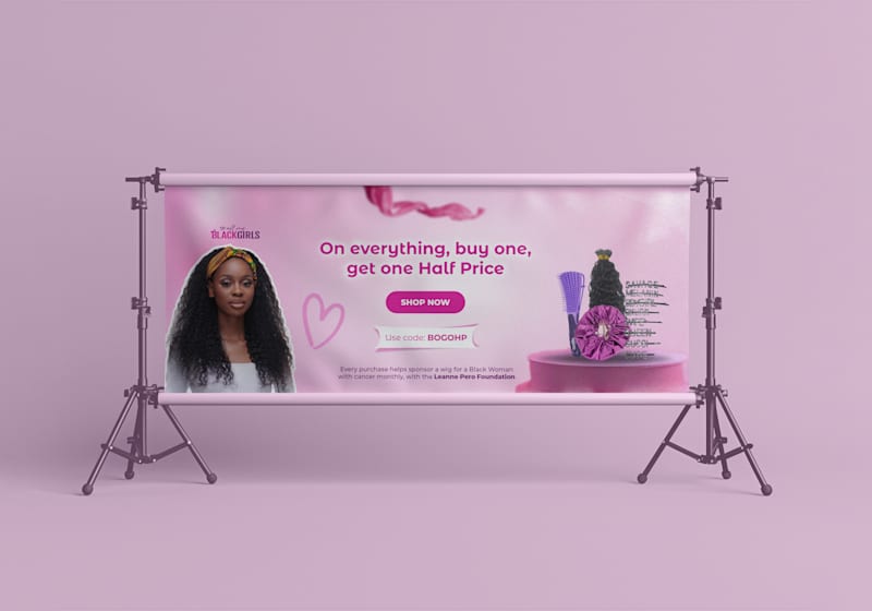 Cover image for Web Banner Design for a Hair vendor