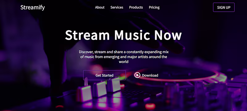 Cover image for React Music Website