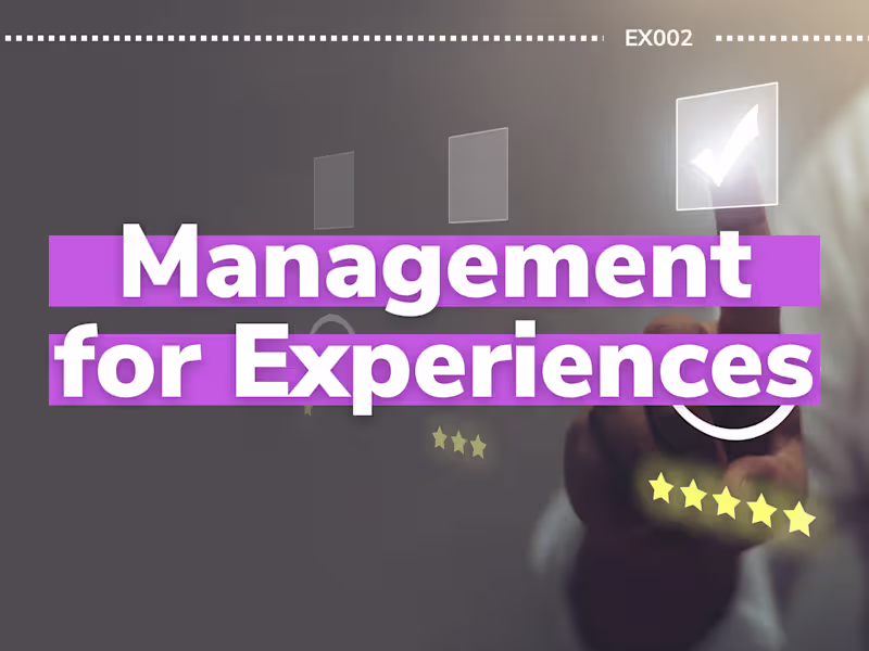 Cover image for Management for Experiences