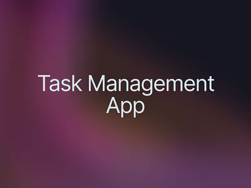 Cover image for Task Management App