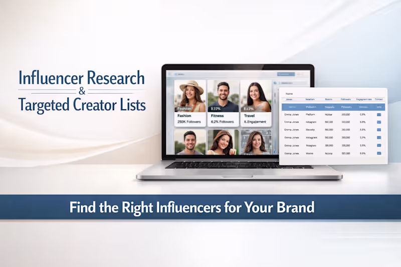 Cover image for Targeted Influencer Research & Creator Lists