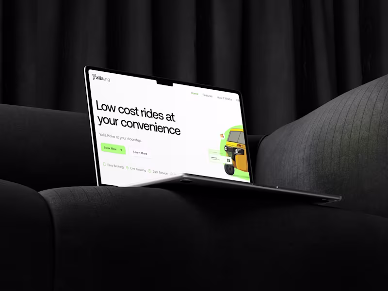 Cover image for Yalla Ride Website