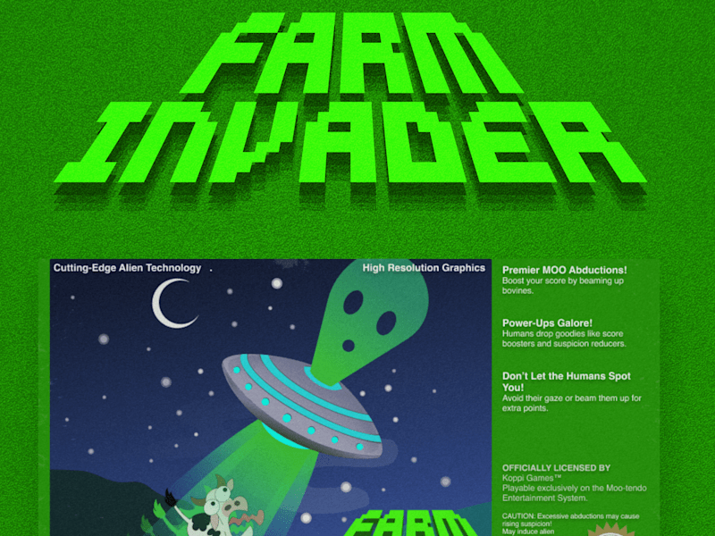 Cover image for Cover Art for Farm Invader