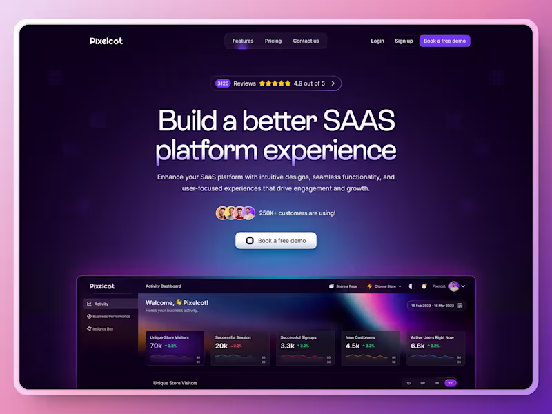 Cover image for SaaS Landing Page Design