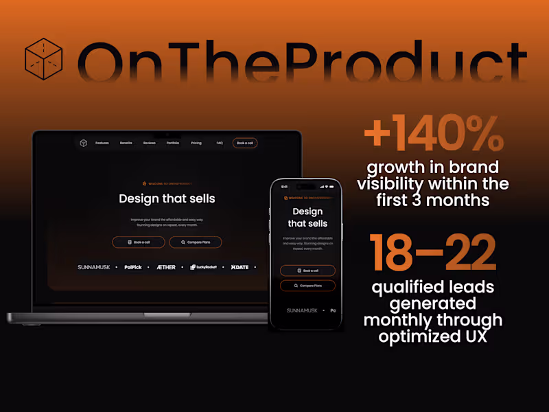 Cover image for UI / UX Website Design for a Digital Product