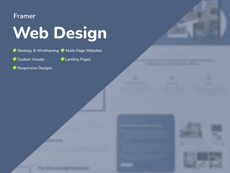 Cover image for Framer Website Design