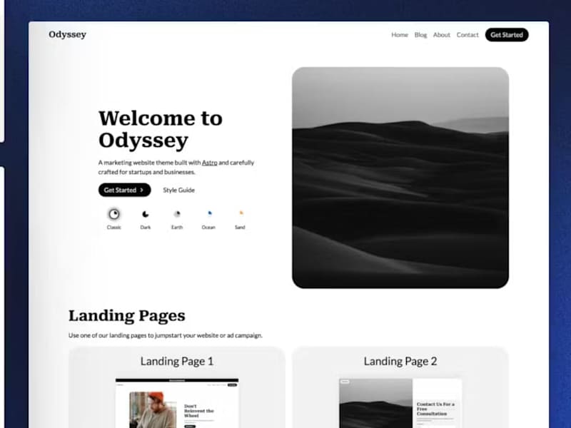 Cover image for Odyssey Astro Theme | A Marketing Website Theme for Startups an…