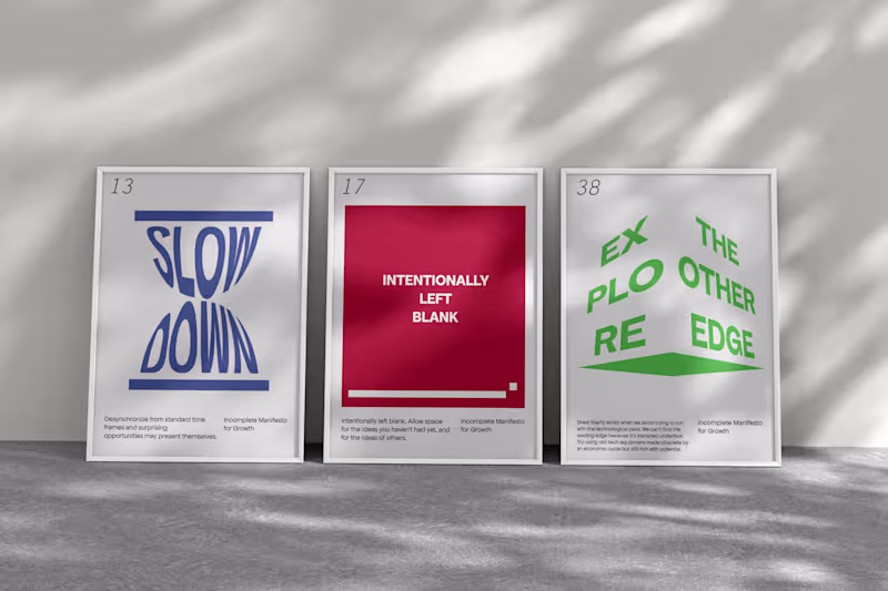 Cover image for An Incomplete Manifesto for Growth animated poster series