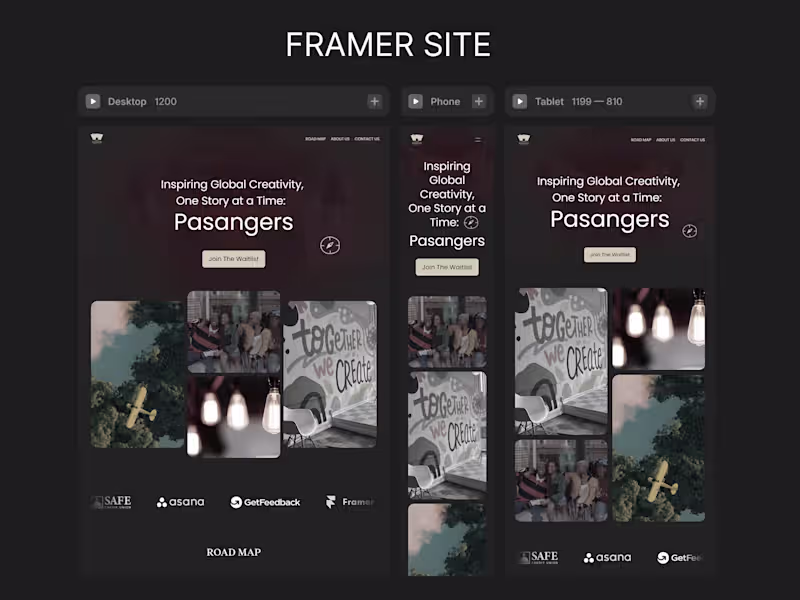 Cover image for Pasangers -  Figma design plus Framer live website 