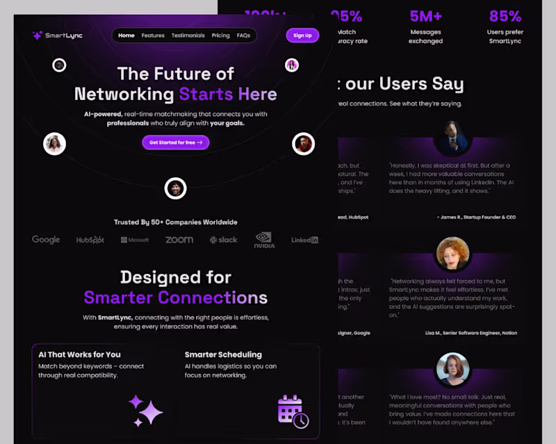 Cover image for SmartLync Landing page Design :: Behance