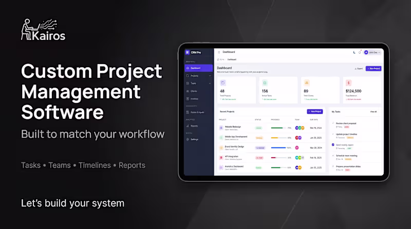 Cover image for Custom project management software built