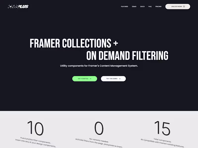 Cover image for CMS Plus for Framer Collections