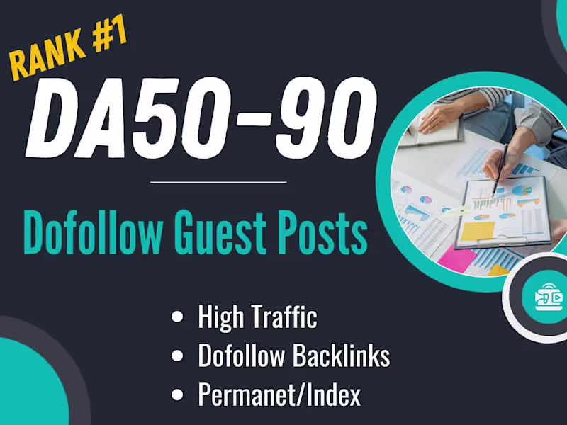 Cover image for Guest post on da 50+ website with dofollow SEO backlink