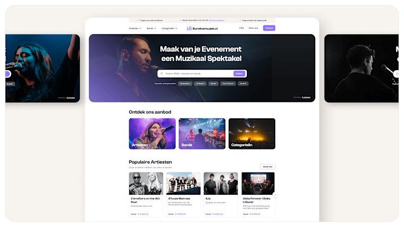 Cover image for Taking the platform for booking bands and artists to a new level