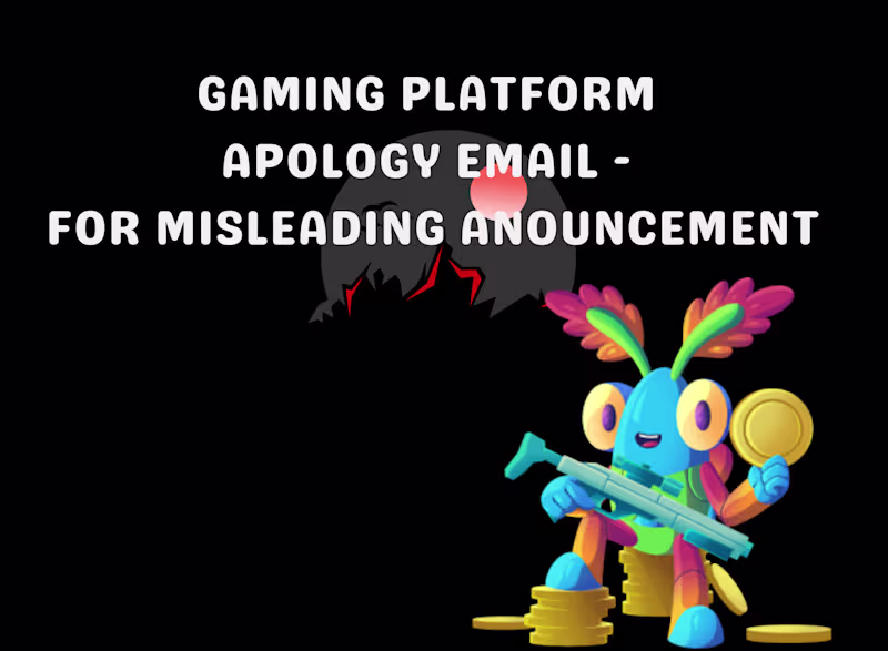 Cover image for Apology Email by a Game Company for an Unintended Announcement