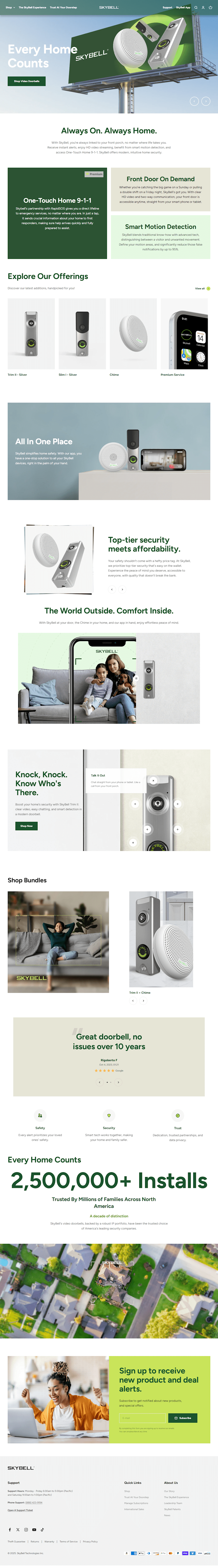 Cover image for SkyBell Shopify Store Development – Smart Home Security Brand