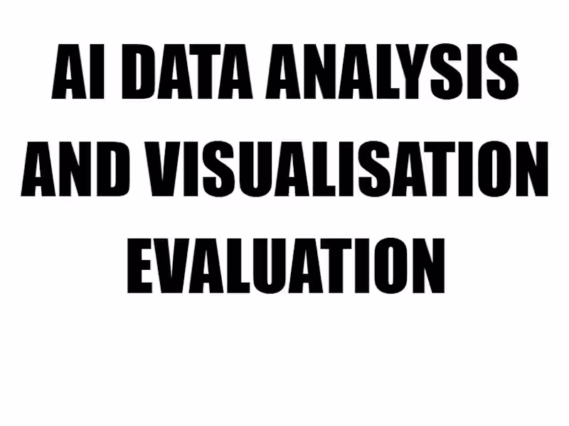 Cover image for AI evaluation on data analysis and visualization