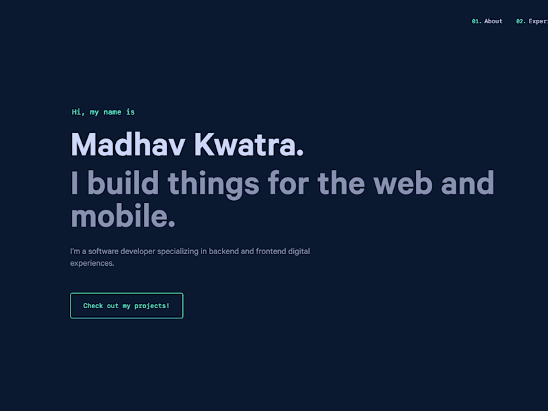 Cover image for Portfolio Website
